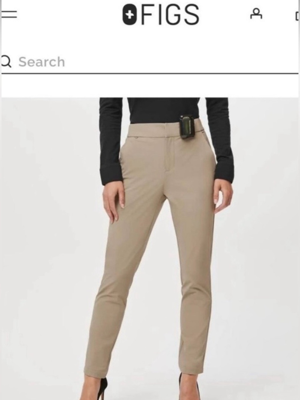 Figs Skinny Zip Fly Beige Size Small Tall
